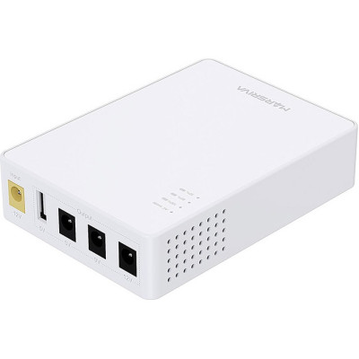 Джерело безперебійного живлення для роутера Marsriva KP3, White, 10000 mAh (36Wh), 1xDC (12V/1.5A), 1xDC (9V/2.0A), 1xDC (5V/2.1A), 1xUSB (5V/2.1A)