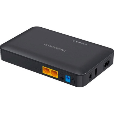 Джерело безперебійного живлення для роутера Marsriva KP2 Plus, Black, 16000 mAh (59.2Wh), 1xDC (9V/2.0A или 12V/1.5A), 1xDC (5V/2.1A), 1xUSB (5V/2.1A), PoE (24V/0.75A)