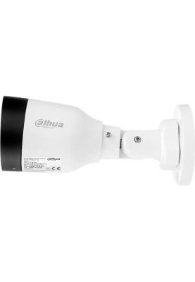 IP камера Dahua DH-IPC-HFW1230S1 (2.8мм), White, 2 Мп, 1/2.8" CMOS, 1920x1080, H.264H, H.264B, Smart H.265 + / Smart H.264 +, LAN с PoE, f=2.8 мм, IP67, день/ніч, ІЧ підсвічування до 30 м, -40°C ~ +60°C