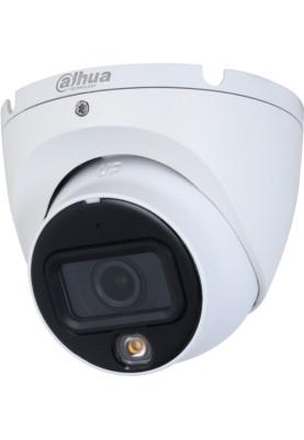 Камера HDCVI Dahua DH-HAC-HDW1200TLMP-IL-A (2.8мм), White, 1920x1080, 2 Мп, f=2.8 мм CMOS, ІЧ + видиме світло до 20 м, мікрофон, -40°C ~ +60°C, IP67
