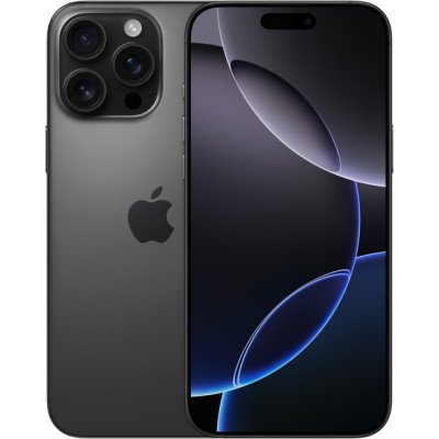 Смартфон Apple iPhone 16 Pro Max (A3296), Black Titanium, 512Gb, Nano-SIM + eSIM, 6.9" (2868х1320, OLED, 460 ppi), A18 Pro (6 ядер), WiFi 7, Bluetooth 5.3, 5G, NFC, 48Mp/48Mp/12Mp + 12Mp, Type-C, iOS 18 (MYX03SX/A)