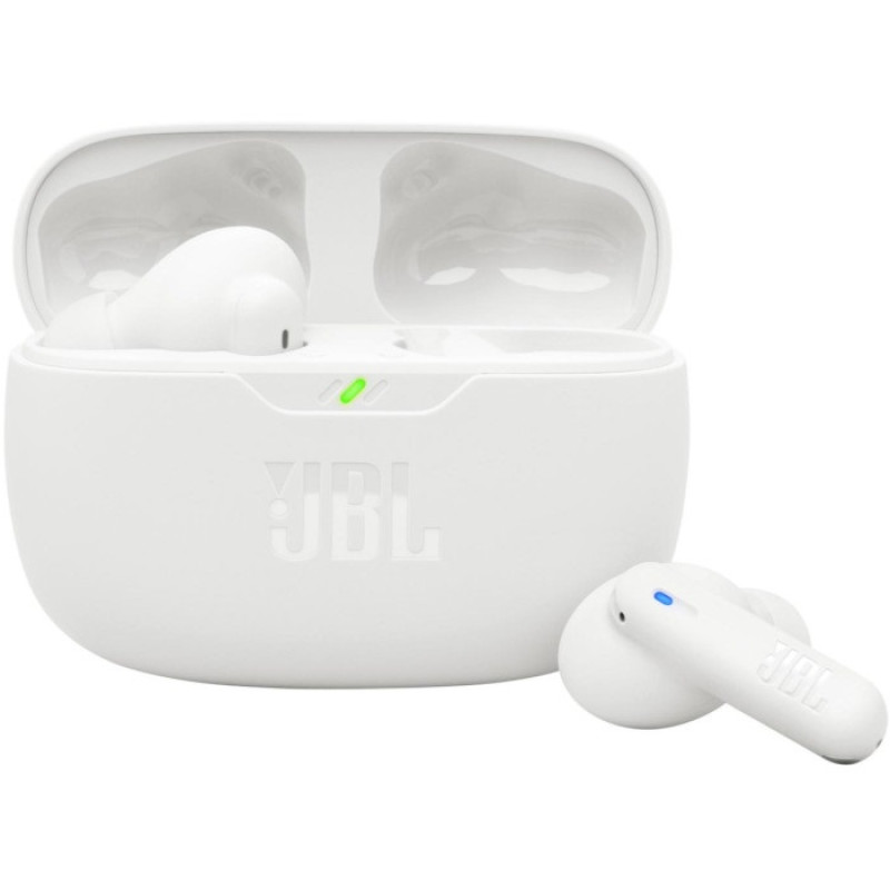 Навушники JBL Wave Beam 2, White, Bluetooth, мікрофон, чохол з функцією зарядки, ємність акумулятора навушника 50 мА·год, технологія "JBL Deep Bass Sound" (JBLWBEAM2WHT)