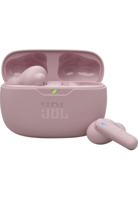 Навушники JBL Wave Beam 2, Pink, Bluetooth, мікрофон, чохол з функцією зарядки, ємність акумулятора навушника 50 мА·год технологія "JBL Deep Bass Sound" (JBLWBEAM2PIK)