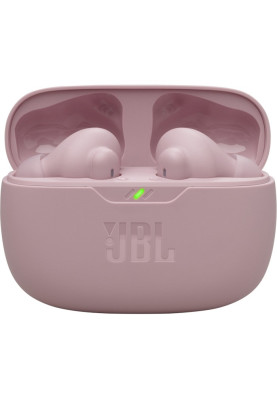 Навушники JBL Wave Beam 2, Pink, Bluetooth, мікрофон, чохол з функцією зарядки, ємність акумулятора навушника 50 мА·год технологія "JBL Deep Bass Sound" (JBLWBEAM2PIK)