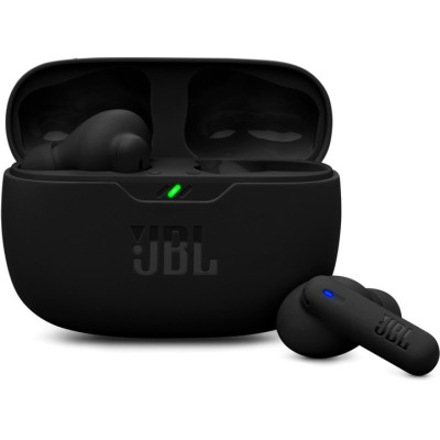 Навушники JBL Wave Beam 2, Black, Bluetooth, мікрофон, чохол з функцією зарядки, ємність акумулятора навушника 50 мА·год, технологія "JBL Deep Bass Sound" (JBLWBEAM2BLK)