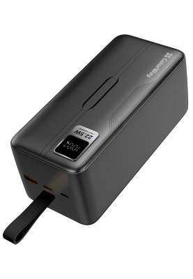 Універсальна мобільна батарея 50000 mAh, ColorWay, Black, 22.5 Вт, 1xType-C (PD3.0) / 1xUSB (QC4.0), вбуд. кабель Type-C / Lightning, цифровий LED дисплей (CW-PB500LPC5BK-PDD)