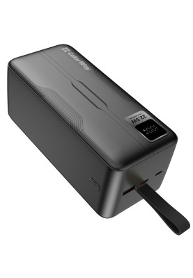 Універсальна мобільна батарея 50000 mAh, ColorWay, Black, 22.5 Вт, 1xType-C (PD3.0) / 1xUSB (QC4.0), вбуд. кабель Type-C / Lightning, цифровий LED дисплей (CW-PB500LPC5BK-PDD)