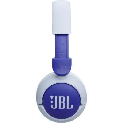 Навушники бездротові JBL JR 320BT, Blue/White, Bluetooth, мікрофон, акумулятор 500 mAh, дитячі (JBLJR320BTBLU)