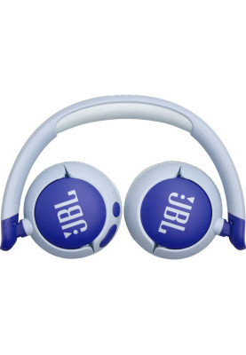 Навушники бездротові JBL JR 320BT, Blue/White, Bluetooth, мікрофон, акумулятор 500 mAh, дитячі (JBLJR320BTBLU)