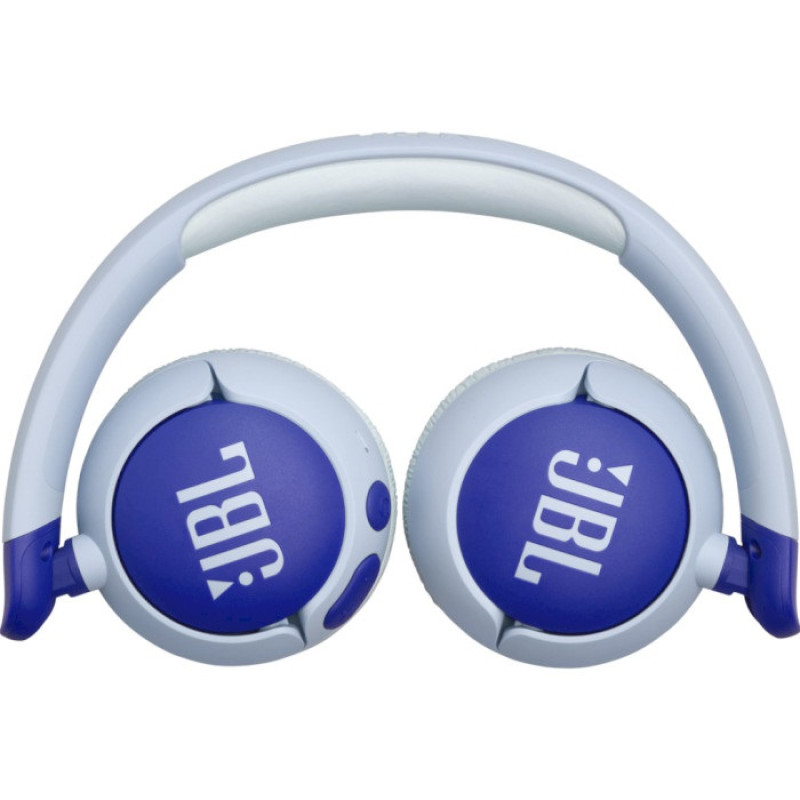 Навушники бездротові JBL JR 320BT, Blue/White, Bluetooth, мікрофон, акумулятор 500 mAh, дитячі (JBLJR320BTBLU)