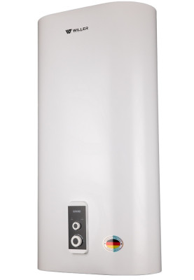 Водонагрівач Willer EV50DR Grand, White, 2000W, 50 л, вертикальний, плоский, "сухий" тен, механічне управління, 3 режими потужності (0.8 кВт, 1.2 кВт, 2.0 кВт), терморегулятор, термозахист, IPX4