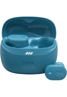 Навушники бездротові JBL Tune Buds 2, Turquoise, Bluetooth, мікрофон, акумулятор 68 mAh, чохол з функцією зарядки, технологія "JBL Pure Bass Sound" (JBLTBUDS2TQE)