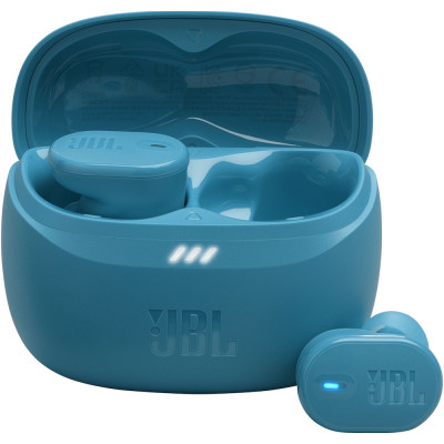 Навушники бездротові JBL Tune Buds 2, Turquoise, Bluetooth, мікрофон, акумулятор 68 mAh, чохол з функцією зарядки, технологія "JBL Pure Bass Sound" (JBLTBUDS2TQE)