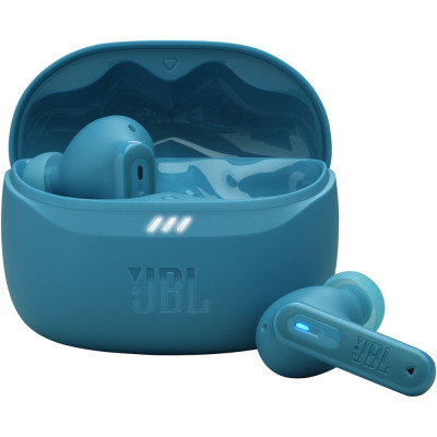 Навушники бездротові JBL Tune Beam 2, Turquoise, Bluetooth, мікрофон, акумулятор 65 mAh, чохол з функцією зарядки, технологія "JBL Pure Bass Sound" (JBLTBEAM2TQE)