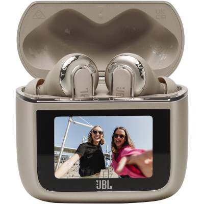 Навушники JBL Tour Pro 3, Latte, Bluetooth, мікрофон, чохол з функцією зарядки, технологія "JBL Deep Bass Sound" (JBLTOURPRO3LTT)