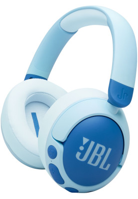 Навушники бездротові JBL JR 470NC, Blue, Bluetooth, мікрофон, акумулятор, дитячі (JBLJR470NCBLU)
