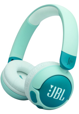 Навушники бездротові JBL JR 320BT, Green, Bluetooth, мікрофон, акумулятор 500 mAh, дитячі (JBLJR320BTGRN)