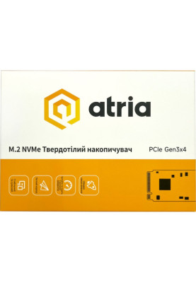 Твердотільний накопичувач SSD 512Gb, Atria X500S, PCI-E 3.0 x4, M.2 2280, 3D TLC, 2800/1300 МБ/с (ATNVMX500S/512)