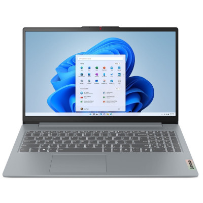 Ноутбук 15" Lenovo ideapad Slim 3 15IAN8 (82XB00AGRA) Grey 15.6" (1920x1080, IPS, 60Hz), Intel Core i3-N305(8x1,8-3,8GHz), 8Gb LPDDR5, SSD 512Gb, Intel UHD, Web, Wi-Fi 6, BT 5.2, 1xType-C/2xUSB3.2, HDMI, 47Wh, DOS