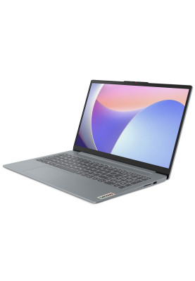 Ноутбук 15" Lenovo ideapad Slim 3 15IAN8 (82XB00AGRA) Grey 15.6" (1920x1080, IPS, 60Hz), Intel Core i3-N305(8x1,8-3,8GHz), 8Gb LPDDR5, SSD 512Gb, Intel UHD, Web, Wi-Fi 6, BT 5.2, 1xType-C/2xUSB3.2, HDMI, 47Wh, DOS