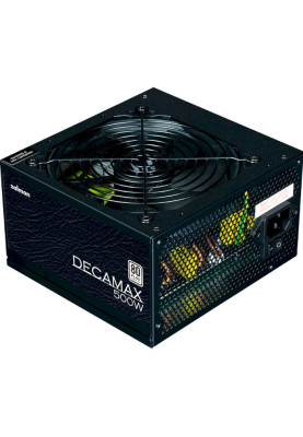 Блок живлення 500 Вт, Zalman Decamax, Black, 80 Plus, Active PFC, 12 см HDB, 3xMolex / 4xSATA / 2x6+2-pin / 1x4+4-pin / 1x20+4-pin, захист OPP/OVP/UVP/SCP, ATX V2.31 (ZM500-LX3)