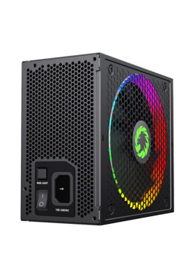 Блок живлення 750 Вт, GameMax RGB 750 PRO, Black, модульний, 80+ Gold, Active PFC, 14 см з ARGB підсвічуванням, 3xMolex / 8xSATA / 1x16-pin / 2x6+2-pin / 2x4+4-pin / 1x20+4 pin, захист OVP/UVP/OCP/OLP/OPP/SCP