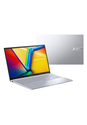 Ноутбук Asus Vivobook 15X K3504VA-MA442, Silver, 15.6" (2880x1620, OLED, 120Гц), Core i5-1335U (10x1.3-4.6 GHz), 16Gb DDR4, 512Gb NVMe, Iris Xe Graphics, WiFi 6E, Bluetooth 5.3, Web, 1xType-C / 2xUSB 3.0 / 1xUSB 2.0, HDMI, 50 Wh, Без ОС (90NB10A2-M00