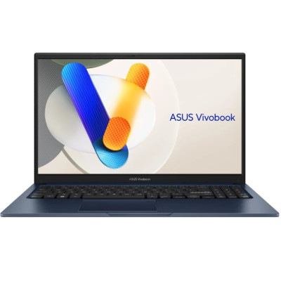Ноутбук 15" Asus VivoBook 15 X1504ZA-BQ359 Blue 15.6" (1920x1080, IPS, 60Hz) , Intel Core i5-1235U (10x1.3-4.4GHz), 16GB DDR4, SSD 1TB, Intel UHD Graphics, WiFi 6E, Bluetooth 5.3, Web, 1xType-C/2xUSB 3.2/1xUSB2.0, HDMI, 42 Wh, DOS (90NB1021-M012