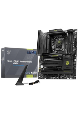 Материнська плата LGA1851, MSI MAG Z890 TOMAHAWK WIFI, Z890, 4xDDR5, 1xPCI-E 5.0 x16, 2xPCI-E 4.0 x16, 4xSATA3, 4xM.2, ALC1220P, Killer E5000, WiFi 7, Bluetooth 5.4, HDMI/2xType-C, ATX