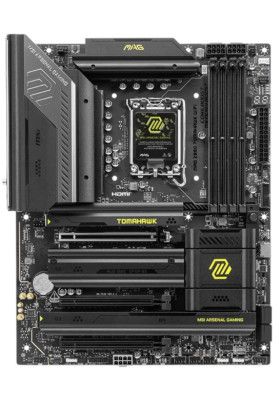 Материнська плата LGA1851, MSI MAG Z890 TOMAHAWK WIFI, Z890, 4xDDR5, 1xPCI-E 5.0 x16, 2xPCI-E 4.0 x16, 4xSATA3, 4xM.2, ALC1220P, Killer E5000, WiFi 7, Bluetooth 5.4, HDMI/2xType-C, ATX