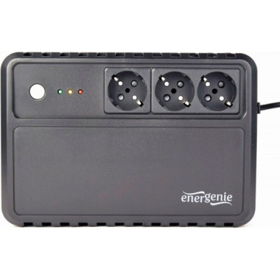 Джерело безперебійного живлення EnerGenie EG-UPS-3SDT800-01, 800VA, Black, 480W, 3xSchuko