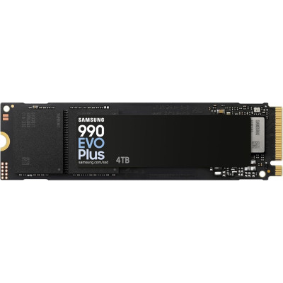 Твердотільний накопичувач SSD 4Tb, Samsung 990 Evo Plus, PCI-E 5.0 x2, M.2 2280, 3D TLC, 7250/6300 МБ/с (MZ-V9S4T0BW)