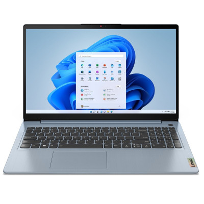 Ноутбук 15" Lenovo ideapad 3 15IAU7 (82RK018YRA) Blue 15.6" (1920x1080, IPS, 60Hz), Intel Core i5-1235U (10x1,3-4,4GHz), 16Gb DDR4, SSD 512Gb, Intel Iris Xe, Web, Wi-Fi 6, BT 5.2, 1xType-C/1xUSB3.2/1xUSB2.0, HDMI, 45Wh, noOS