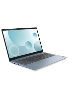 Ноутбук 15" Lenovo ideapad 3 15IAU7 (82RK018YRA) Blue 15.6" (1920x1080, IPS, 60Hz), Intel Core i5-1235U (10x1,3-4,4GHz), 16Gb DDR4, SSD 512Gb, Intel Iris Xe, Web, Wi-Fi 6, BT 5.2, 1xType-C/1xUSB3.2/1xUSB2.0, HDMI, 45Wh, noOS