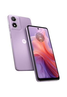 Смартфон Motorola E14, Pastel Purple, 6.56" (1612x720, 90 Гц, IPS), Unisoc Tiger T606 (8 ядер), Mali-G57 MP1, 2Gb, 64Gb, 13Mp + 5Mp, WiFi 6, Bluetooth 5.0, Type-C, 5000 mAh, Android 14 (PB3E0002UA)