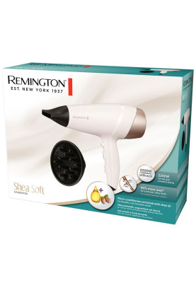 Фен Remington D4740 E51, White, 2200W, 2 швидкості, 3 режими, стандартний концентратор (11мм), дифузор (45737560100)