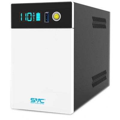 Джерело безперебійного живлення Marsriva VX-1200Li White/Black, 1200VA, 720 Вт, апроксимована синусоїда, 2 розетки, батарея 2x12В/7.5Аг, LCD дисплей, RJ45/RJ11