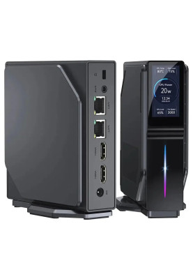 Неттоп Firebat S1, Black, N100 (4x3.4 GHz, 6 Вт), 8Gb DDR4 3200 MHz SO-DIMM, 256Gb SSD NVMe, 1xM.2 2280, UHD Graphics, WiFi 6, Bluetooth 4.2, 2xGLan, 2xUSB 3.0 / 2xUSB 2.0, 2xHDMI, РК екран, Windows 11 Pro