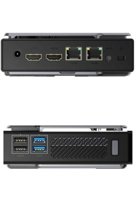 Неттоп Firebat S1, Black, N100 (4x3.4 GHz, 6 Вт), 16Gb DDR4 3200 MHz SO-DIMM, 512Gb SSD NVMe, 1xM.2 2280, UHD Graphics, WiFi 6, Bluetooth 4.2, 2xGLan, 2xUSB 3.0 / 2xUSB 2.0, 2xHDMI, РК екран, Windows 11 Pro
