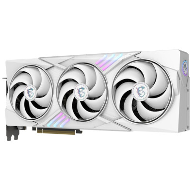 Відеокарта GeForce RTX 5070, MSI, GAMING TRIO OC (White Edition), 12Gb GDDR7, 192-bit, HDMI/3xDP, 2610/28000 MHz, 16-pin (G5070-12GTCW)
