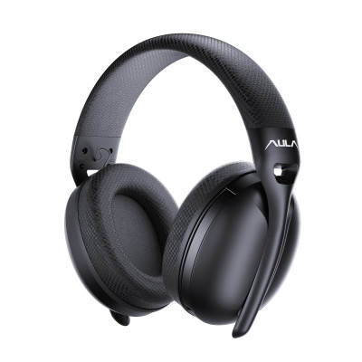 Навушники Aula S6 wireless headset 3 in 1, Black (6948391235554), Bluetooth, 2.4 ГГц, USB Type-C, висувний мікрофон, чутливість мікрофону -38 дБ, чутливість навушників 121 дБ