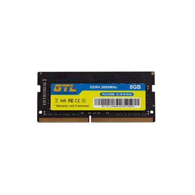 Пам'ять SO-DIMM, DDR4, 8Gb, 2666 MHz, GTL, 1.2V, CL19 (GTLSD8D426BK)