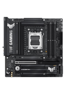 Материнська плата AM5 Asus TUF GAMING B850M-PLUS WIFI, B850, 4xDDR5, Int.Video (CPU), 4xSATA3, 3xM.2, 1xPCI-E 5.0 x16, 1xPCI-E 4.0 x1, ALC1220P, Realtek 2.5Gb, WiFi 6E, Bluetooth 5.3, 10xUSB 3.2 / 6xUSB 2.0, HDMI/DP, MicroATX