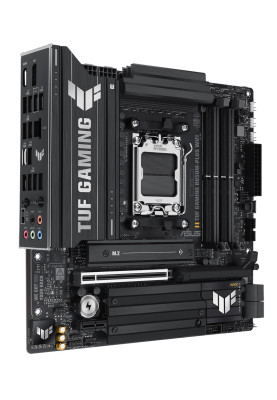 Материнська плата AM5 Asus TUF GAMING B850M-PLUS WIFI, B850, 4xDDR5, Int.Video (CPU), 4xSATA3, 3xM.2, 1xPCI-E 5.0 x16, 1xPCI-E 4.0 x1, ALC1220P, Realtek 2.5Gb, WiFi 6E, Bluetooth 5.3, 10xUSB 3.2 / 6xUSB 2.0, HDMI/DP, MicroATX