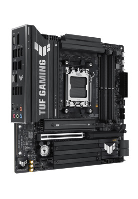 Материнська плата AM5 Asus TUF GAMING B850M-PLUS, B850, 4xDDR5, Int.Video (CPU), 4xSATA3, 3xM.2, 1xPCI-E 5.0 x16, 1xPCI-E 4.0 x1, ALC1220P, Realtek 2.5Gb, 10xUSB 3.2 / 6xUSB 2.0, HDMI/DP, MicroATX