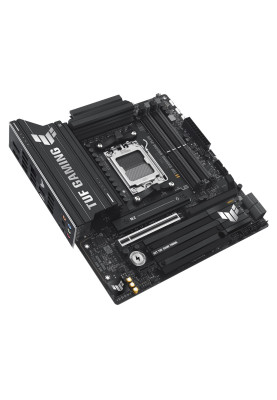 Материнська плата AM5 Asus TUF GAMING B850M-PLUS, B850, 4xDDR5, Int.Video (CPU), 4xSATA3, 3xM.2, 1xPCI-E 5.0 x16, 1xPCI-E 4.0 x1, ALC1220P, Realtek 2.5Gb, 10xUSB 3.2 / 6xUSB 2.0, HDMI/DP, MicroATX