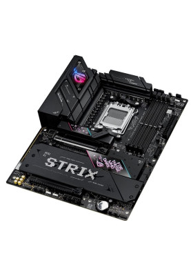 Материнська плата AM5 Asus ROG STRIX B850-E GAMING WIFI, B850, 4xDDR5, Int.Video (CPU), 4xSATA3, 5xM.2, 1xPCI-E 5.0 x16, 1xPCI-E 4.0 x16, ALC4080 + SV3H712, Realtek 5Gb, WiFi 7, Bluetooth 5.4, 10xUSB 3.2 / 8xUSB 2.0, HDMI/DP, ATX