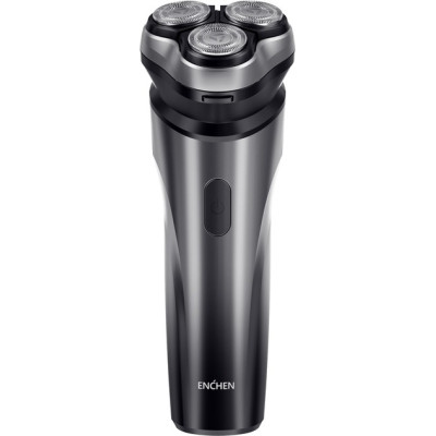 Електробритва Xiaomi Enchen BlackStone Max, Grey/Black, 5 Вт, час заряджання акумулятора 1 година, час роботи від акумулятора 70 хв, індикатор заряджання, плаваючі голівки