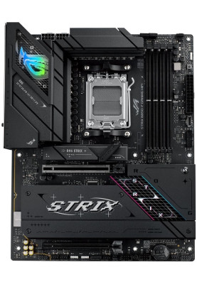Материнська плата AM5 Asus ROG STRIX B850-F GAMING WIFI, B850, 4xDDR5, Int.Video (CPU), 2xSATA3, 4xM.2, 1xPCI-E 5.0 x16, 1xPCI-E 4.0 x16, ALC4080 + SV3H712, Intel 2.5Gb, WiFi 7, Bluetooth 5.4, 10xUSB 3.2 / 6xUSB 2.0, HDMI/DP, ATX