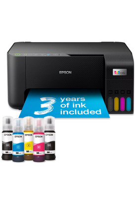 БФП струменевий кольоровий A4 Epson L3270, Black, WiFi, 5760х1440 dpi, до 33/15 стор/хв, USB, вбудоване СБПЧ, чорнило Epson 103 (C11CJ67434)